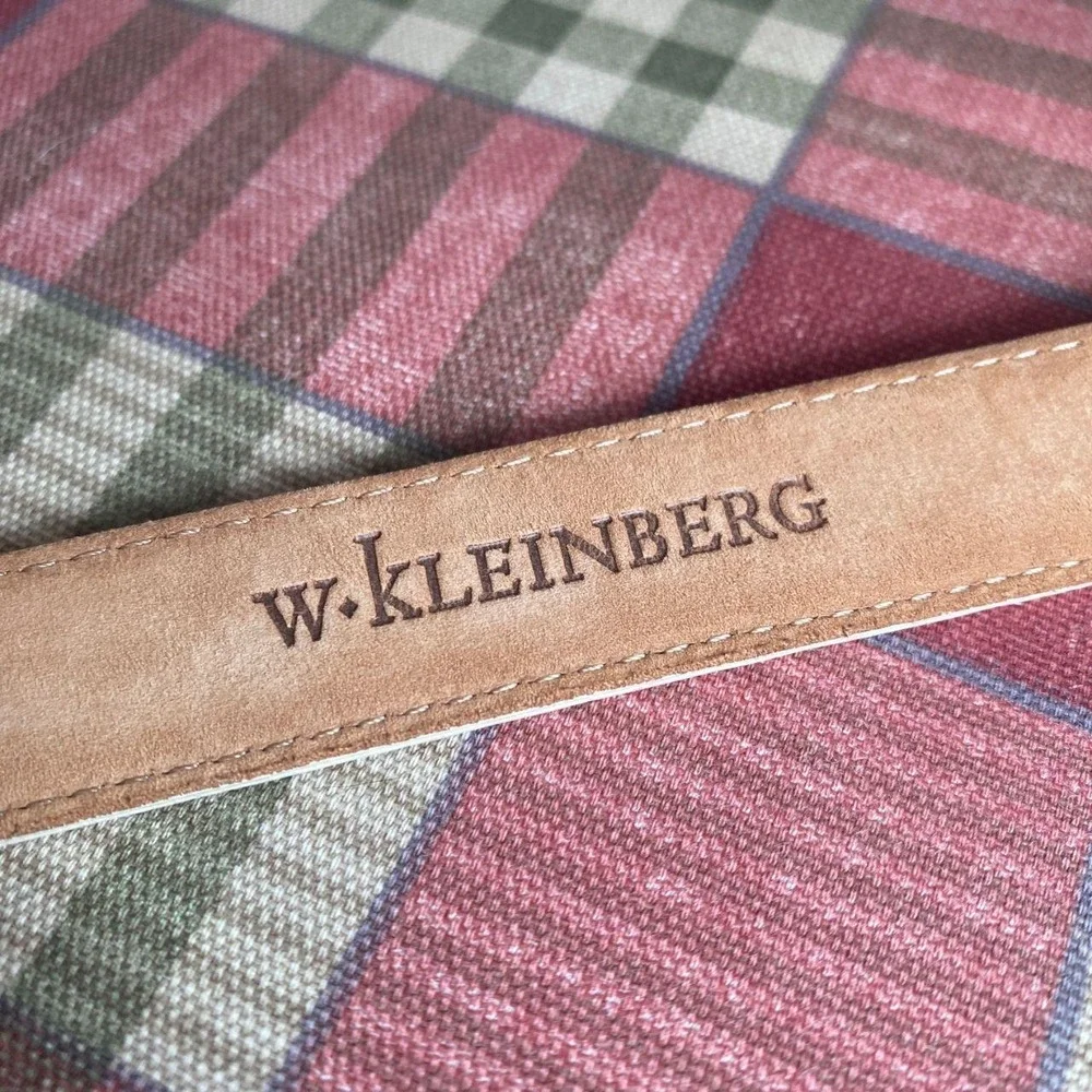 W. Kleinberg Ivory Cream Leather Belt Gold Buckle